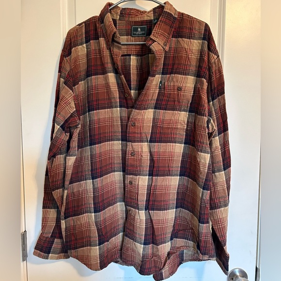 Bass&co. Mens Red and brown fall flannel - Picture 1 of 3